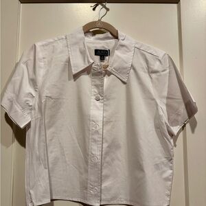 J.Crew Cropped Short Sleeve Button Down Shirt